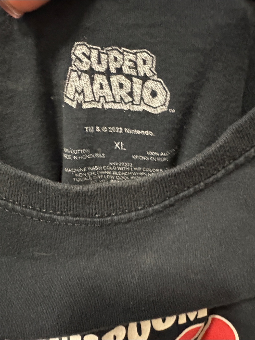Tour the Mushroom Kingdom Mario Graphic Tee - Black XL - Picture 3 of 7